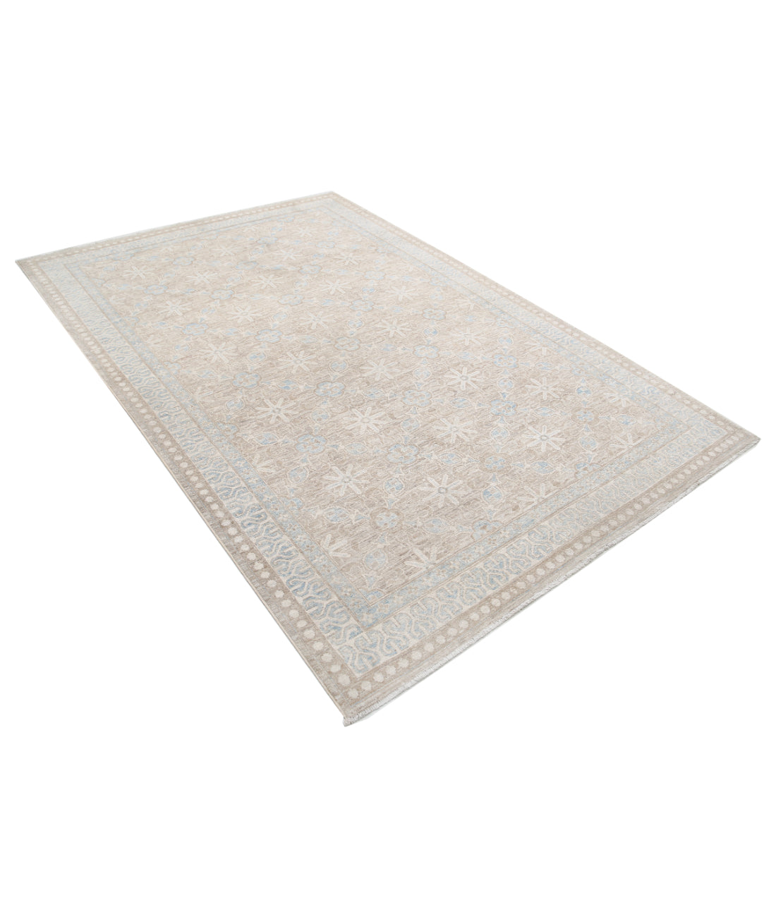 Hand Knotted Serenity Wool Rug - 5'7'' x 8'5'' 5'7'' x 8'5'' (168 X 253) / Taupe / Ivory