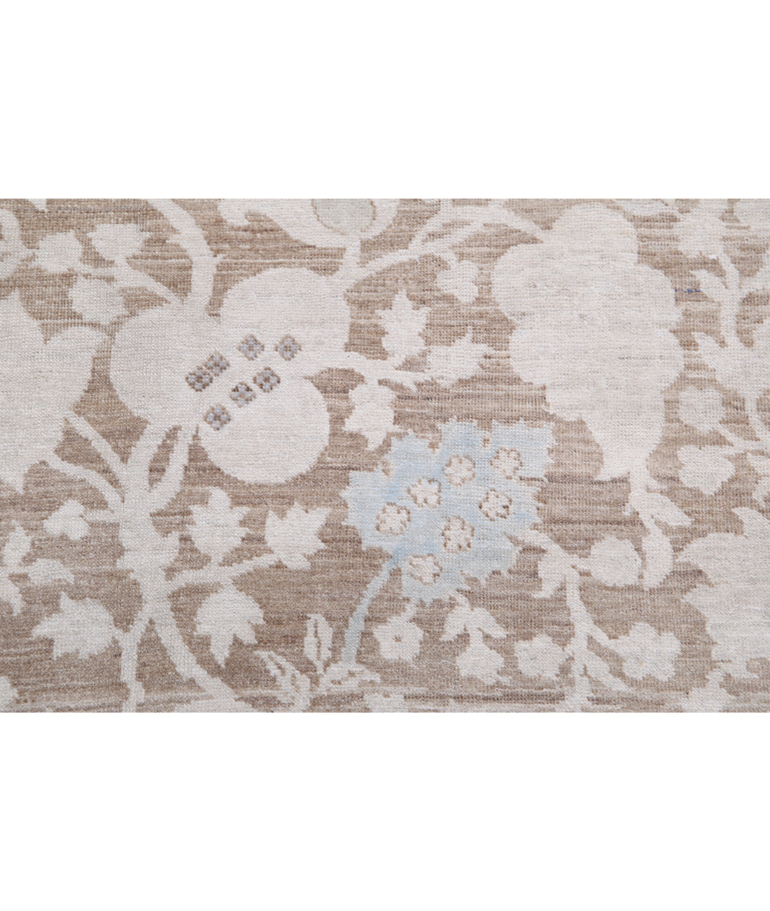 Hand Knotted Artemix Wool Rug - 7'8'' x 10'1'' 7'8'' x 10'1'' (230 X 303) / Brown / Ivory