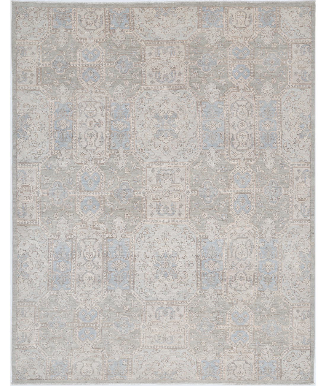 Hand Knotted Serenity Wool Rug - 7'8'' x 9'8'' 7'8'' x 9'8'' (230 X 290) / Green / N/A