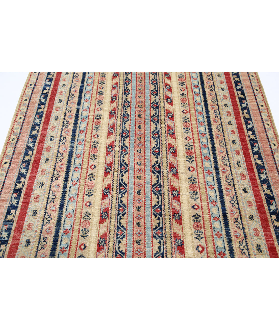 Hand Knotted Shaal Wool Rug - 4'10'' x 6'7'' 4'10'' x 6'7'' (145 X 198) / Multi / Multi