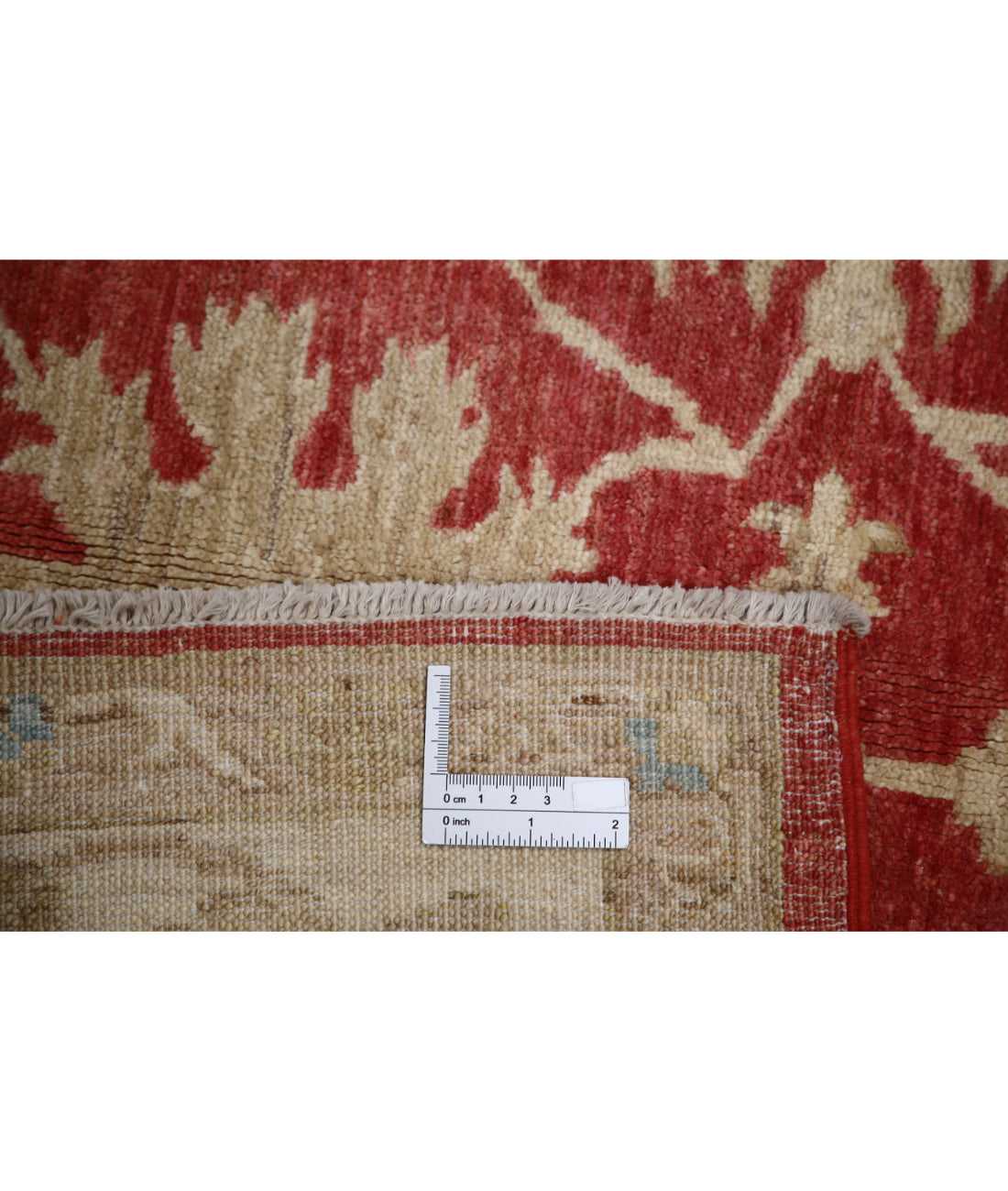 Hand Knotted Ziegler Farhan Wool Rug - 4'10'' x 6'8'' 4'10'' x 6'8'' (145 X 200) / Red / Ivory