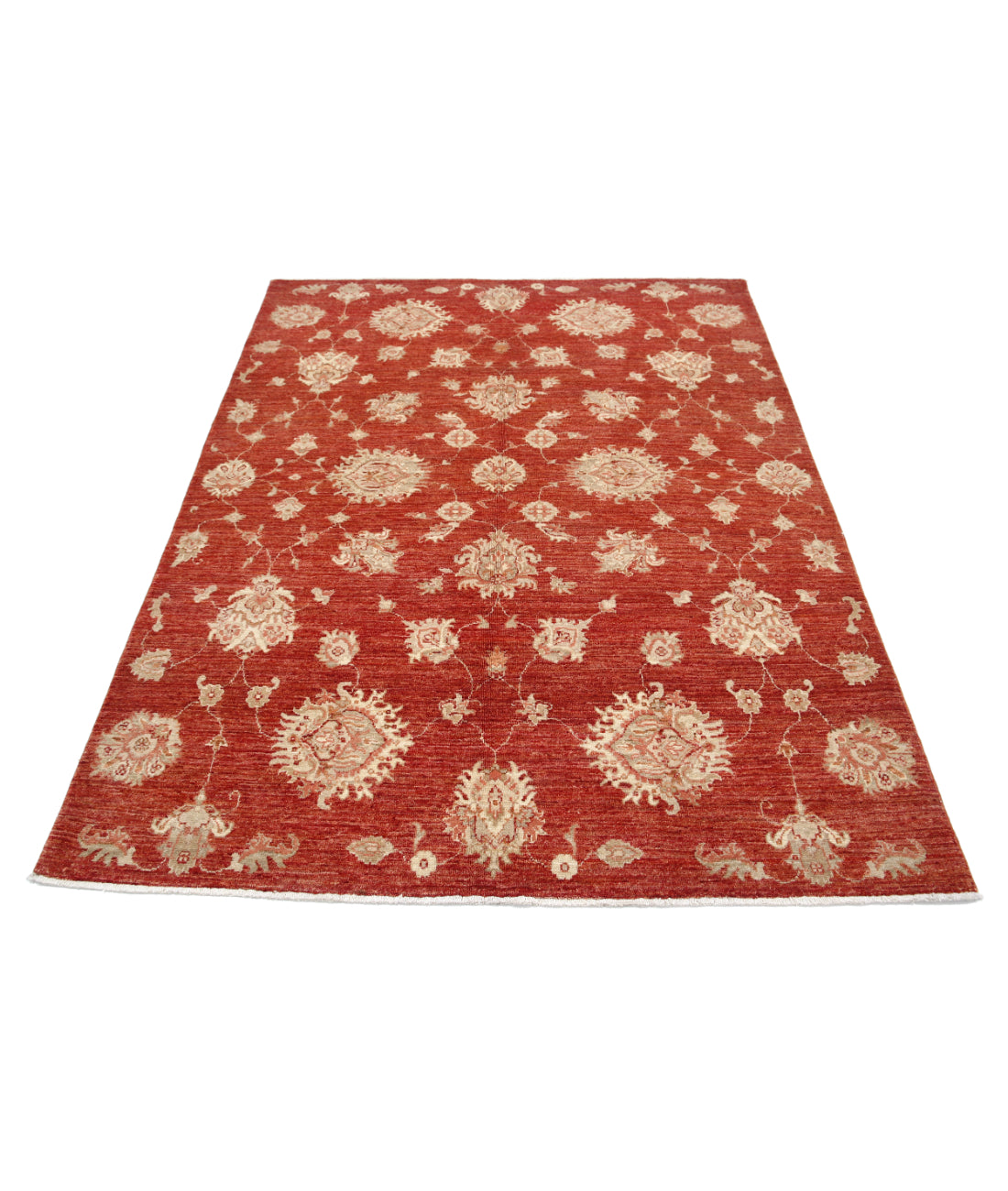 Hand Knotted Art & Craft Wool Rug - 4'10'' x 6'6'' 4'10'' x 6'6'' (145 X 195) / Red / Red