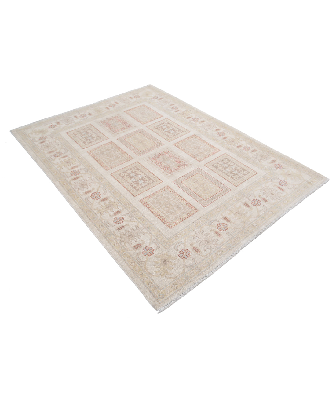 Hand Knotted Serenity Wool Rug - 4'10'' x 6'5'' 4'10'' x 6'5'' (145 X 193) / Ivory / Ivory