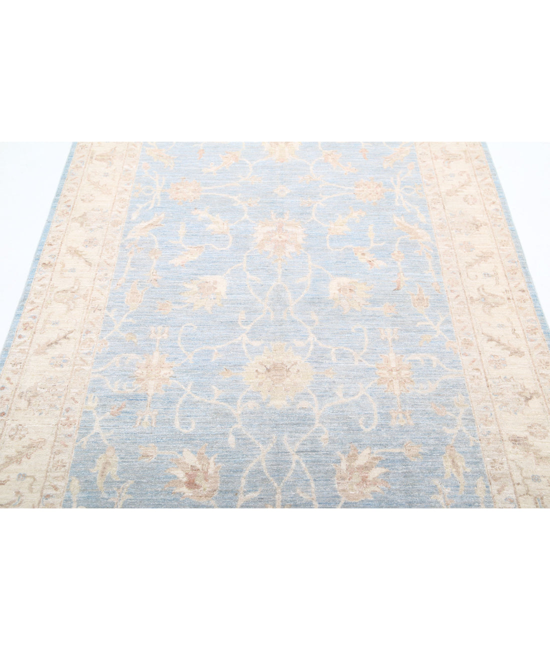 Hand Knotted Serenity Wool Rug - 4'9'' x 6'11'' 4'9'' x 6'11'' (143 X 208) / Blue / Ivory