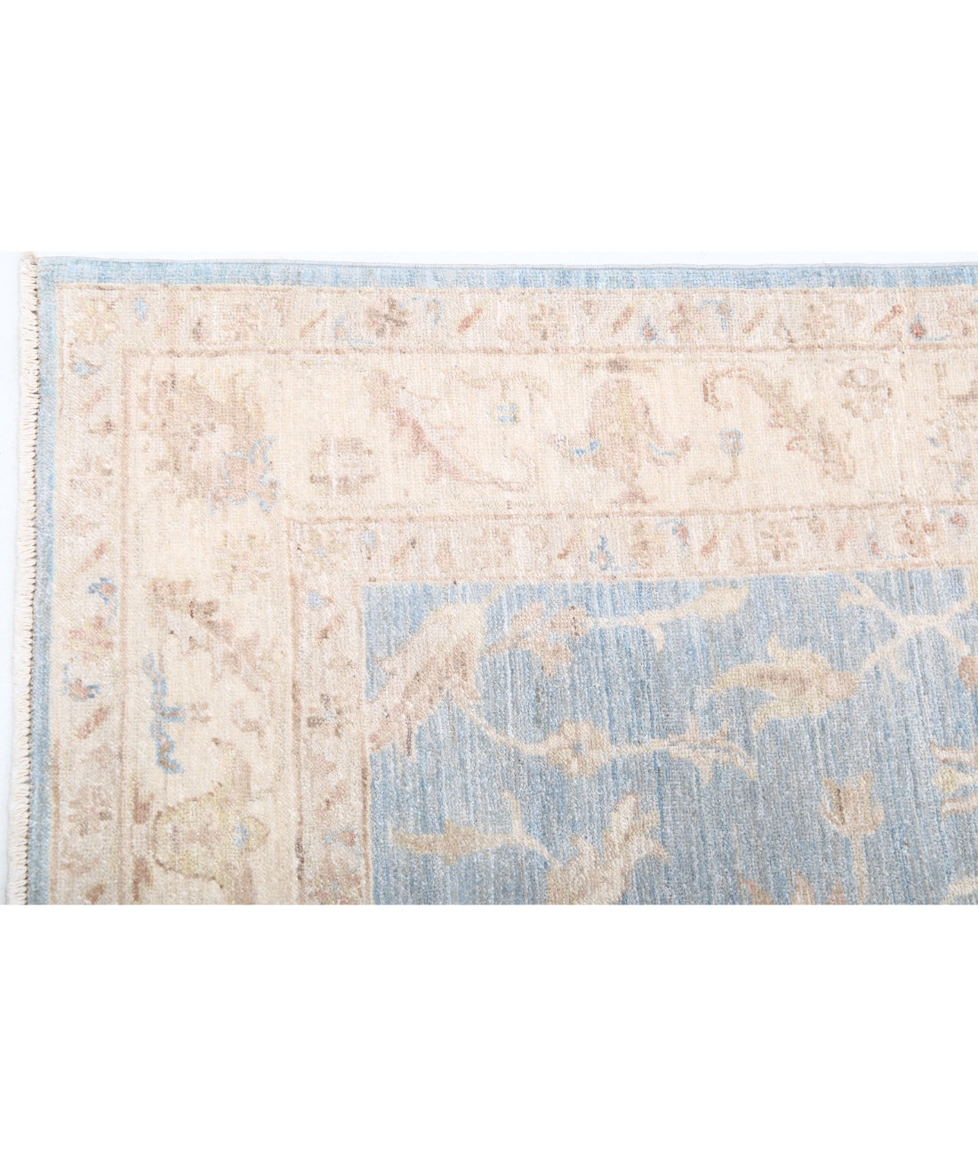 Hand Knotted Serenity Wool Rug - 4'9'' x 6'11'' 4'9'' x 6'11'' (143 X 208) / Blue / Ivory