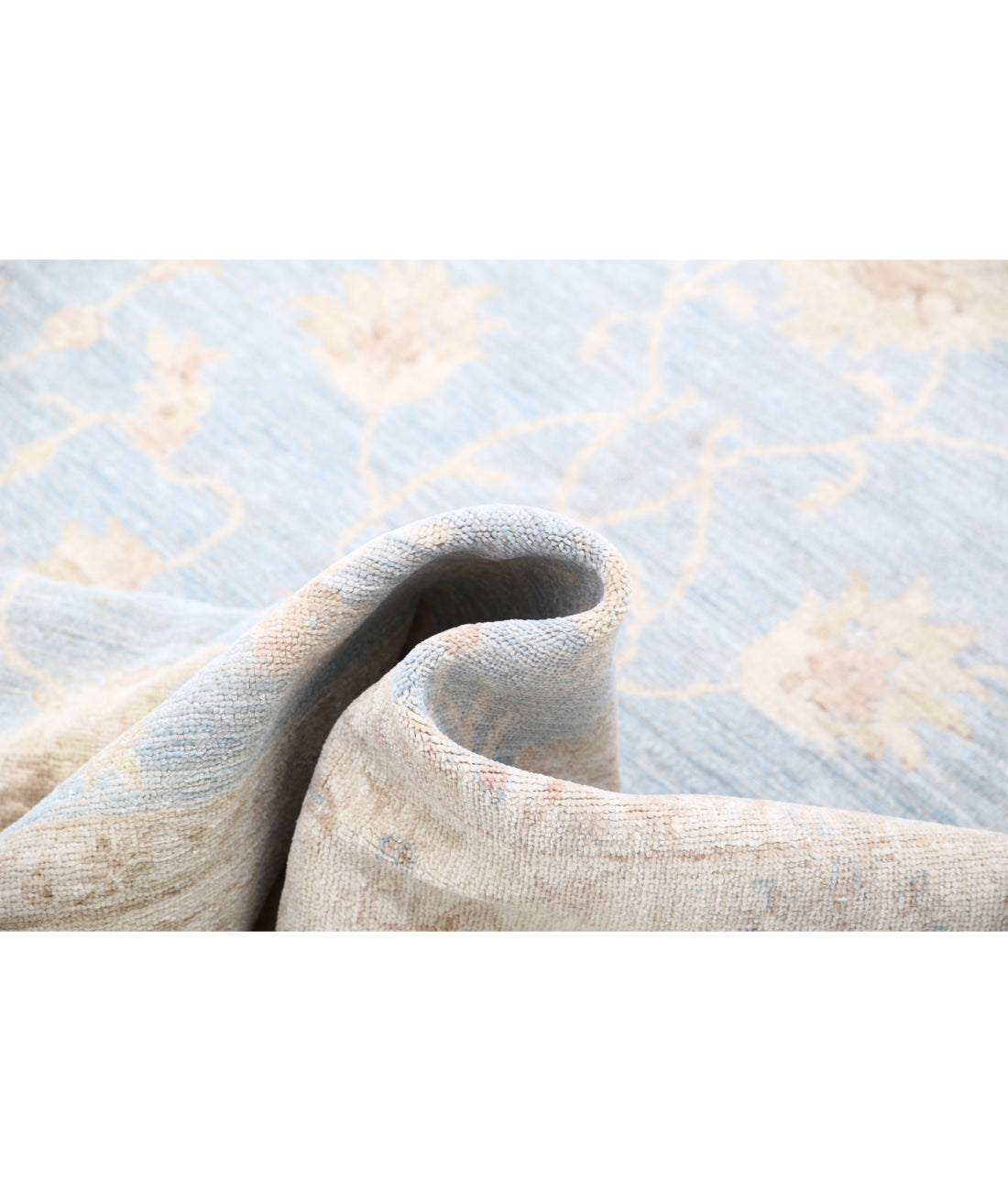 Hand Knotted Serenity Wool Rug - 4'9'' x 6'11'' 4'9'' x 6'11'' (143 X 208) / Blue / Ivory