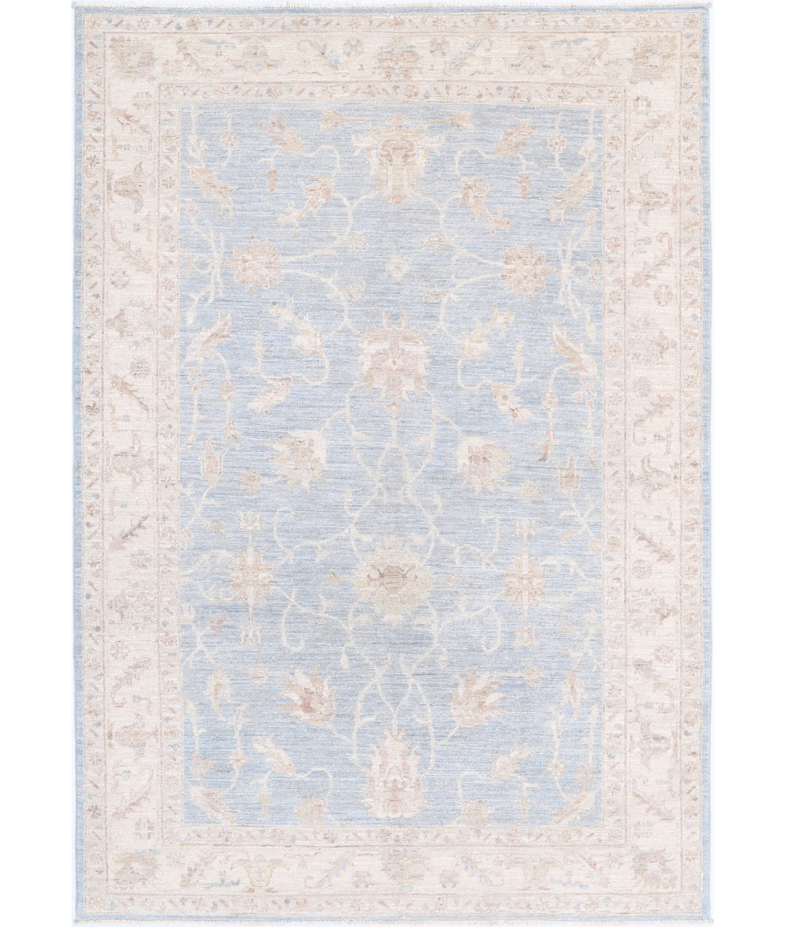 Hand Knotted Serenity Wool Rug - 4&#39;9&#39;&#39; x 6&#39;11&#39;&#39; 4&#39;9&#39;&#39; x 6&#39;11&#39;&#39; (143 X 208) / Blue / Ivory