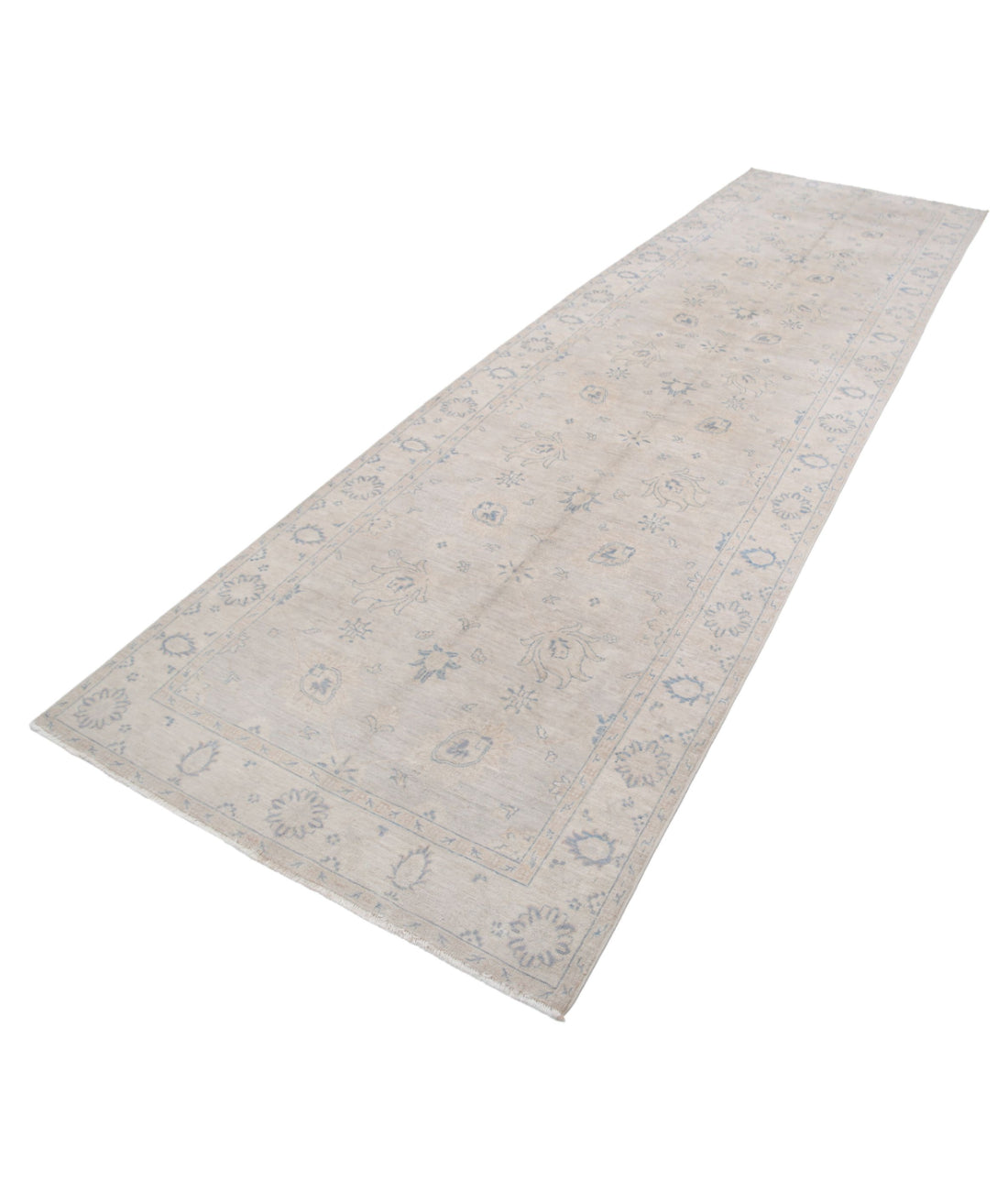 Hand Knotted Serenity Wool Rug - 3'11'' x 13'9'' 3'11'' x 13'9'' (118 X 413) / Brown / Ivory