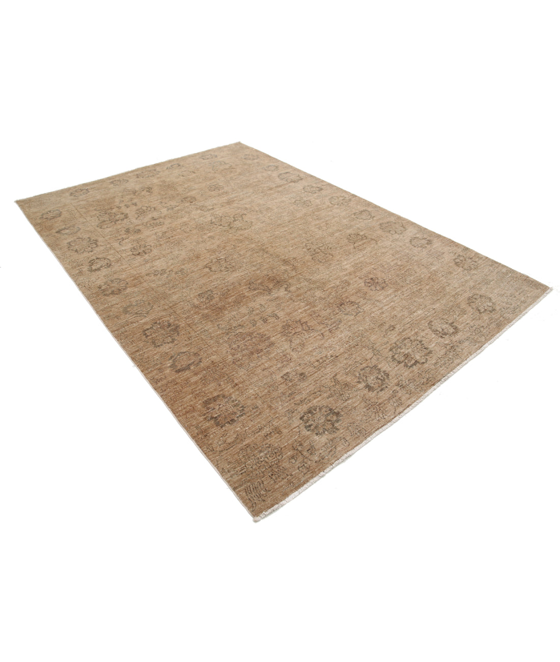 Hand Knotted Ziegler Farhan Wool Rug - 6'6'' x 9'3'' 6'6'' x 9'3'' (195 X 278) / Brown / Brown