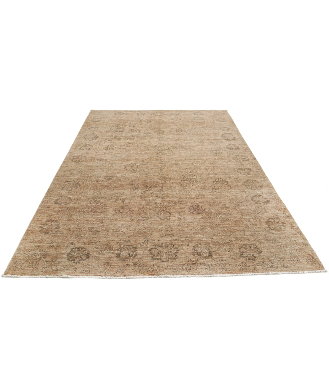 Hand Knotted Ziegler Farhan Wool Rug - 6'6'' x 9'3'' 6'6'' x 9'3'' (195 X 278) / Brown / Brown