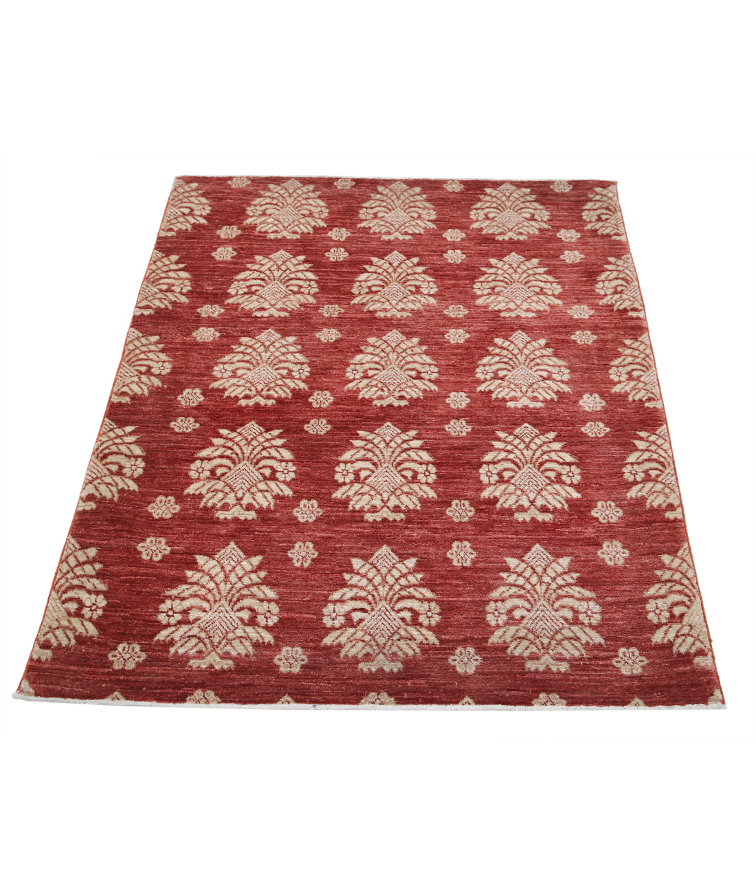 Hand Knotted Ziegler Farhan Wool Rug - 3'2'' x 4'0'' 3'2'' x 4'0'' (95 X 120) / Red / Red