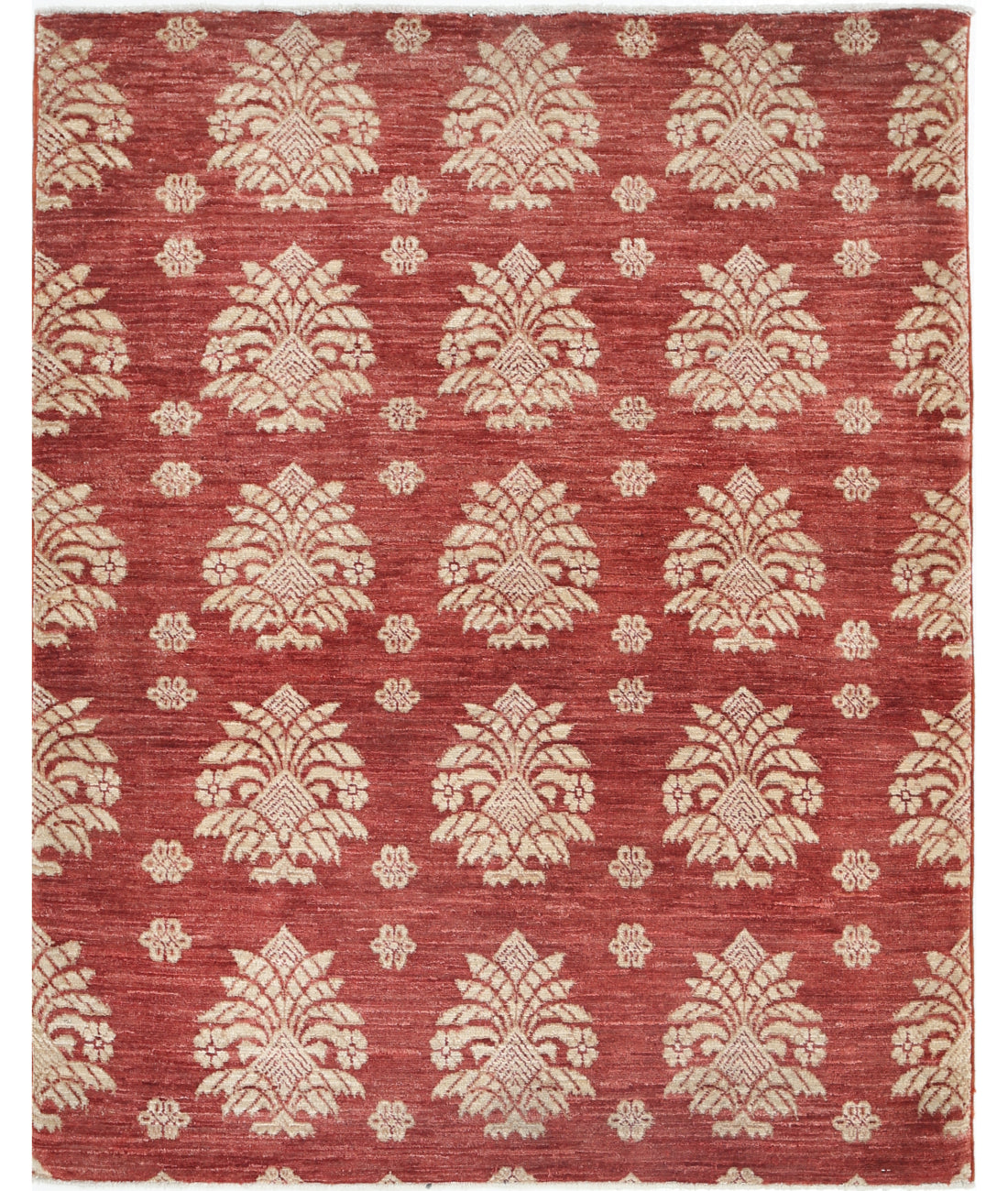 Hand Knotted Ziegler Farhan Wool Rug - 3&#39;2&#39;&#39; x 4&#39;0&#39;&#39; 3&#39;2&#39;&#39; x 4&#39;0&#39;&#39; (95 X 120) / Red / Red