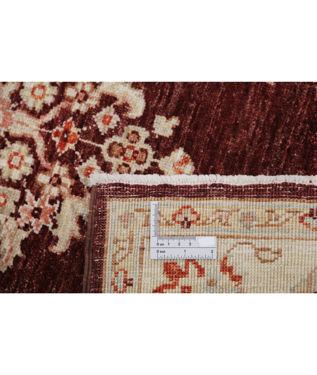 Hand Knotted Ziegler Farhan Wool Rug - 3'5'' x 4'11'' 3'5'' x 4'11'' (103 X 148) / Brown / Ivory