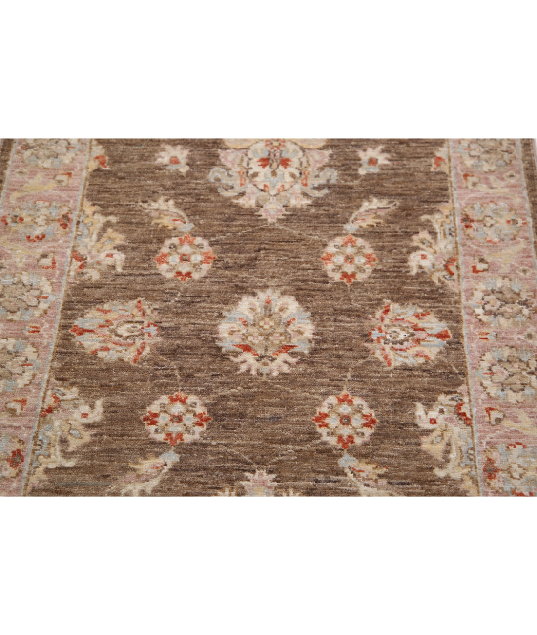 Hand Knotted Ziegler Farhan Wool Rug - 2'7'' x 3'9'' 2'7'' x 3'9'' (78 X 113) / Brown / Brown