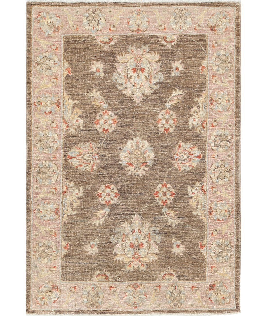 Hand Knotted Ziegler Farhan Wool Rug - 2&#39;7&#39;&#39; x 3&#39;9&#39;&#39; 2&#39;7&#39;&#39; x 3&#39;9&#39;&#39; (78 X 113) / Brown / Brown