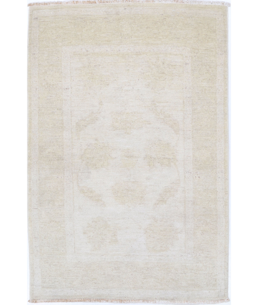 Hand Knotted Oushak Wool Rug - 8&#39;6&#39;&#39; x 10&#39;0&#39;&#39; 8&#39; 6&quot; X 10&#39; 0&quot; (259 X 305) / Ivory / Ivory