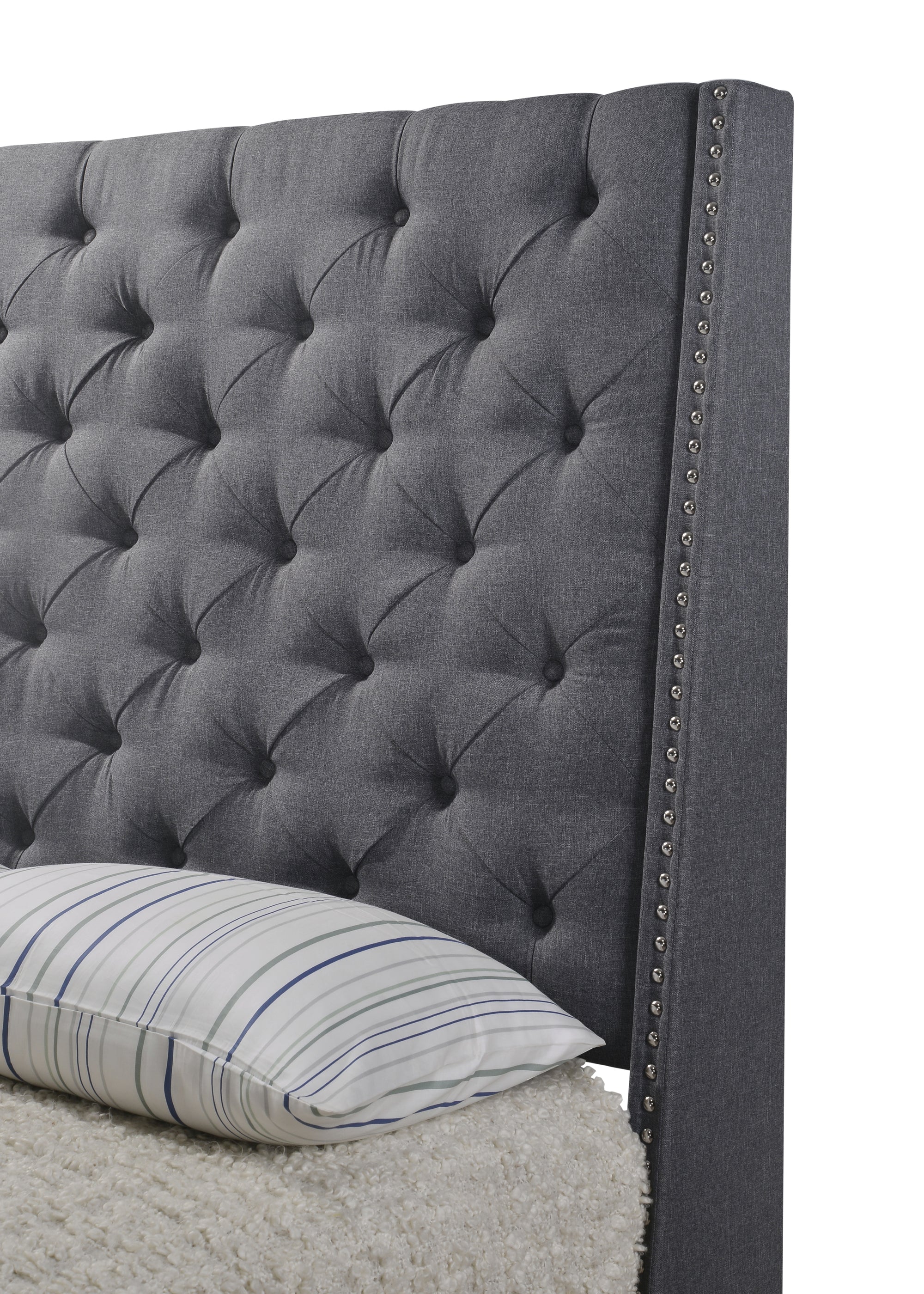 CHANTILLY QUEEN BED - GREY