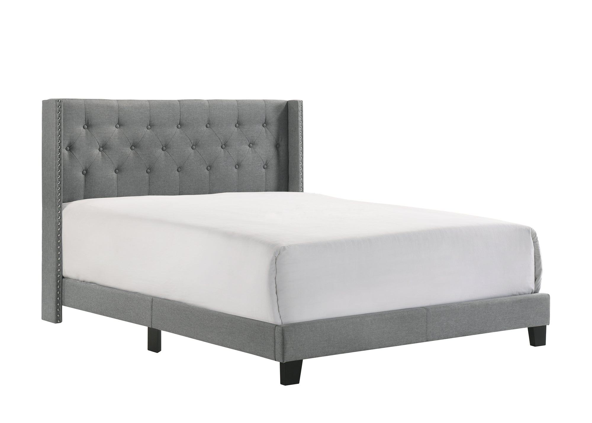 MIKAYLA QUEEN BED - GREY