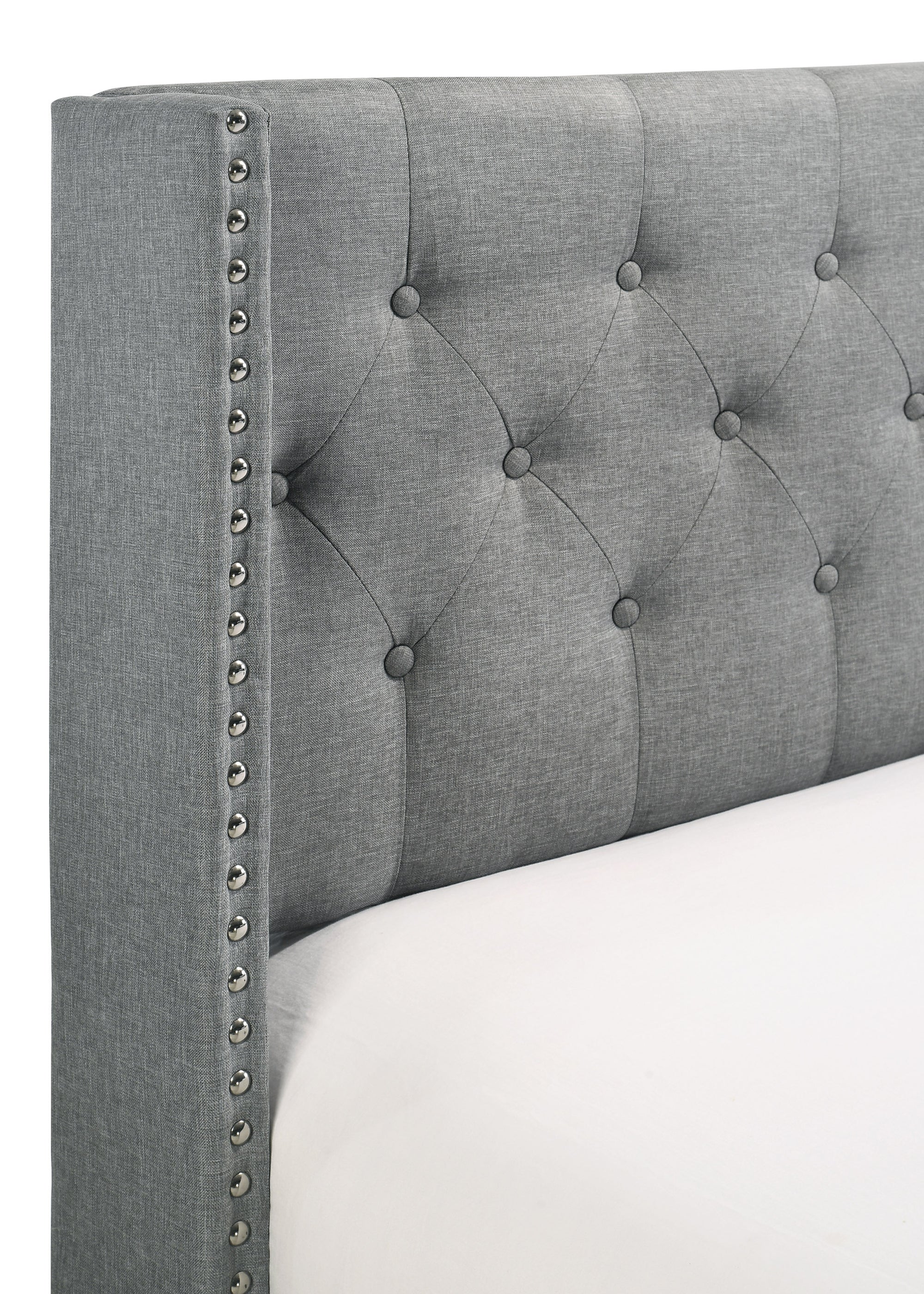 MIKAYLA QUEEN BED - GREY