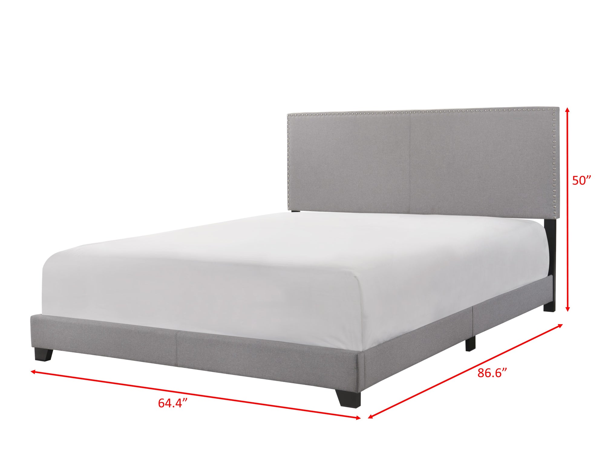 EDEN QUEEN BED - GREY