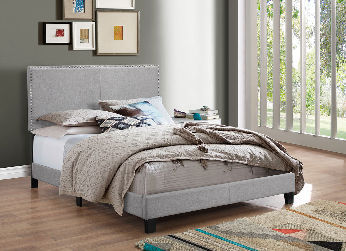 EDEN QUEEN BED - GREY