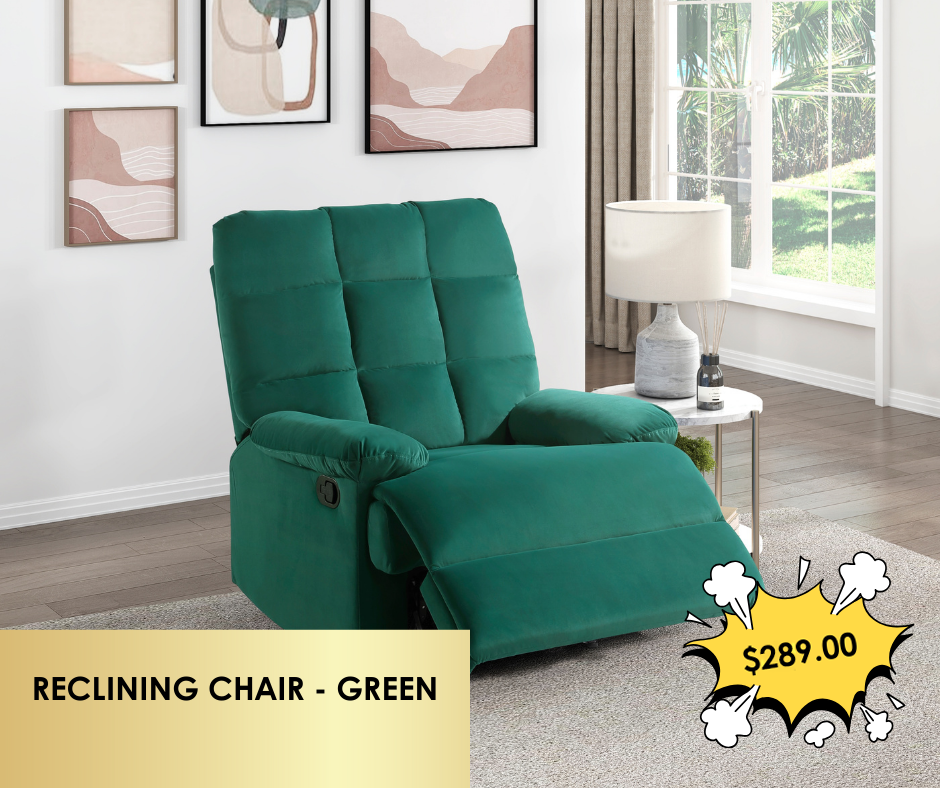 RECLINING CHAIR - GREEN