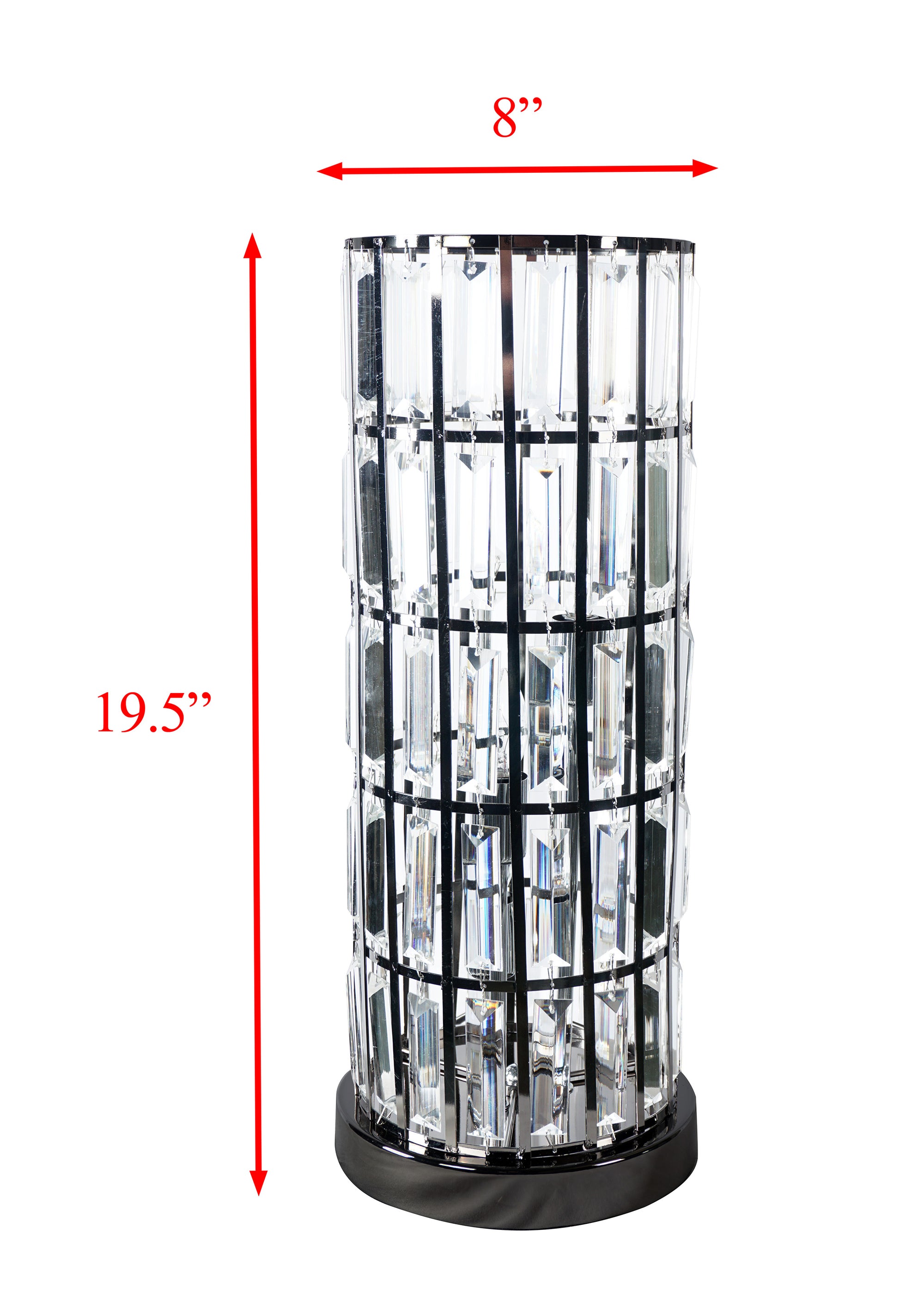 COLUMN TABLE LAMP BLACK NICKEL