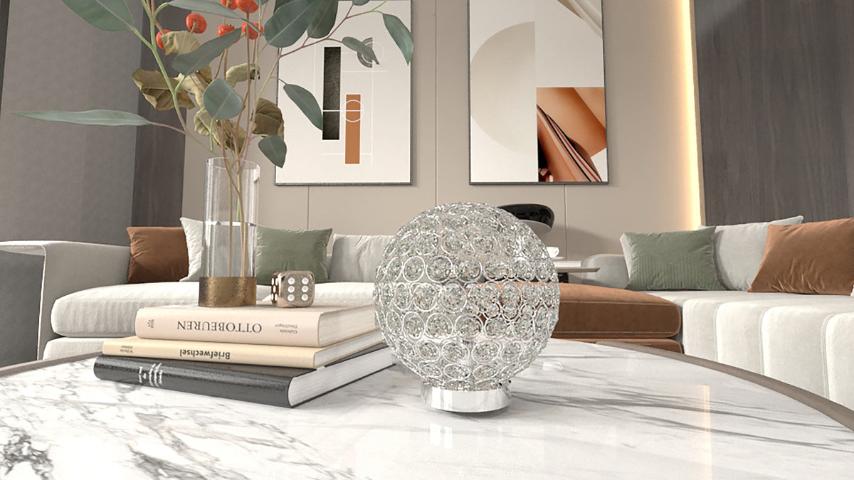 CRYSTAL GLOBE TABLE LAMP