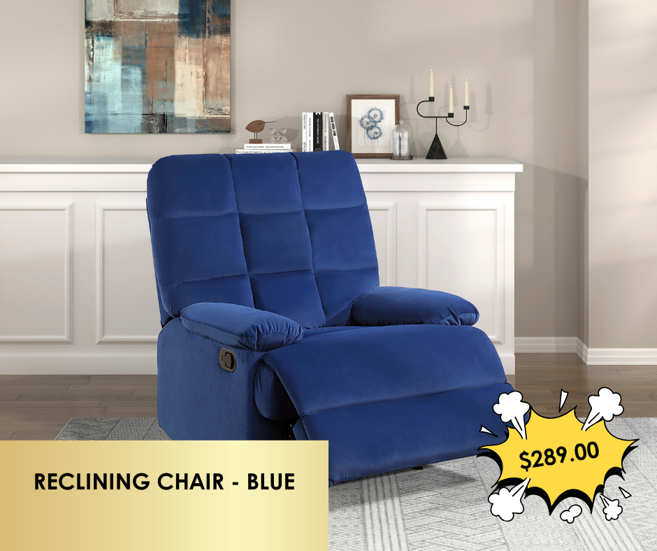 RECLINING CHAIR - BLUE