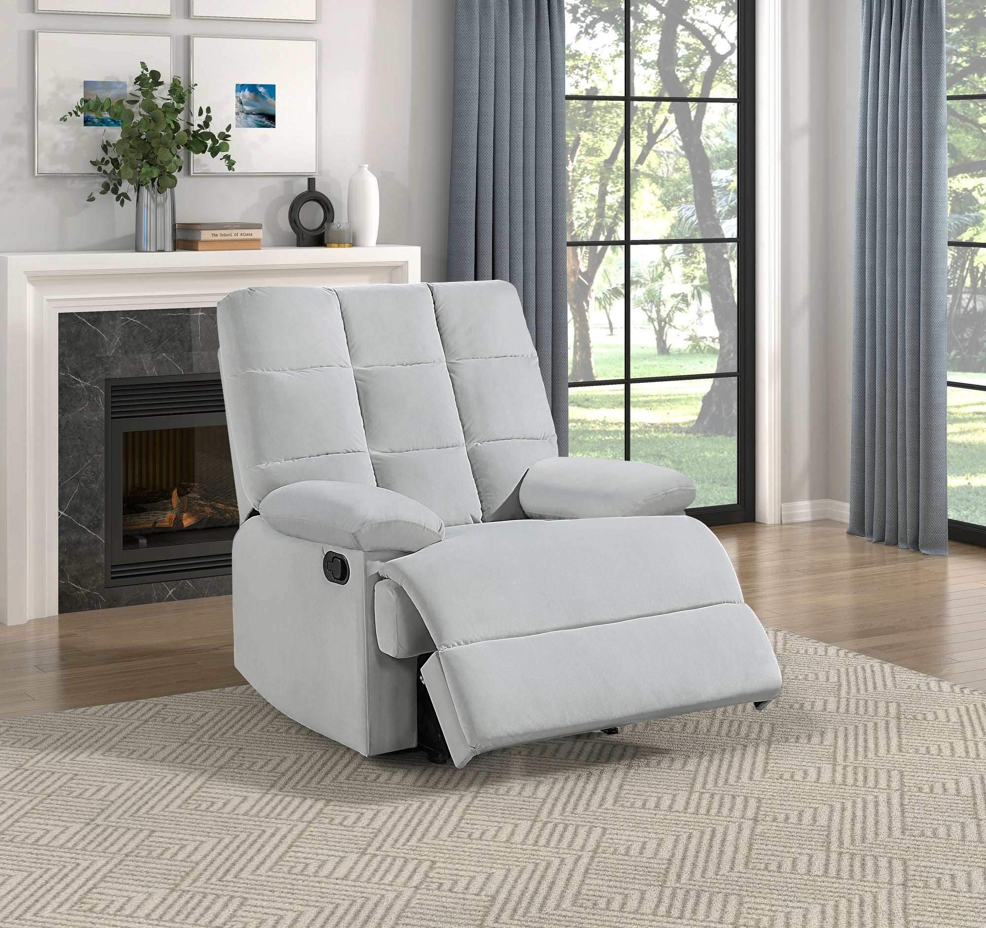 RECLININING CHAIR - LIGHT GREY