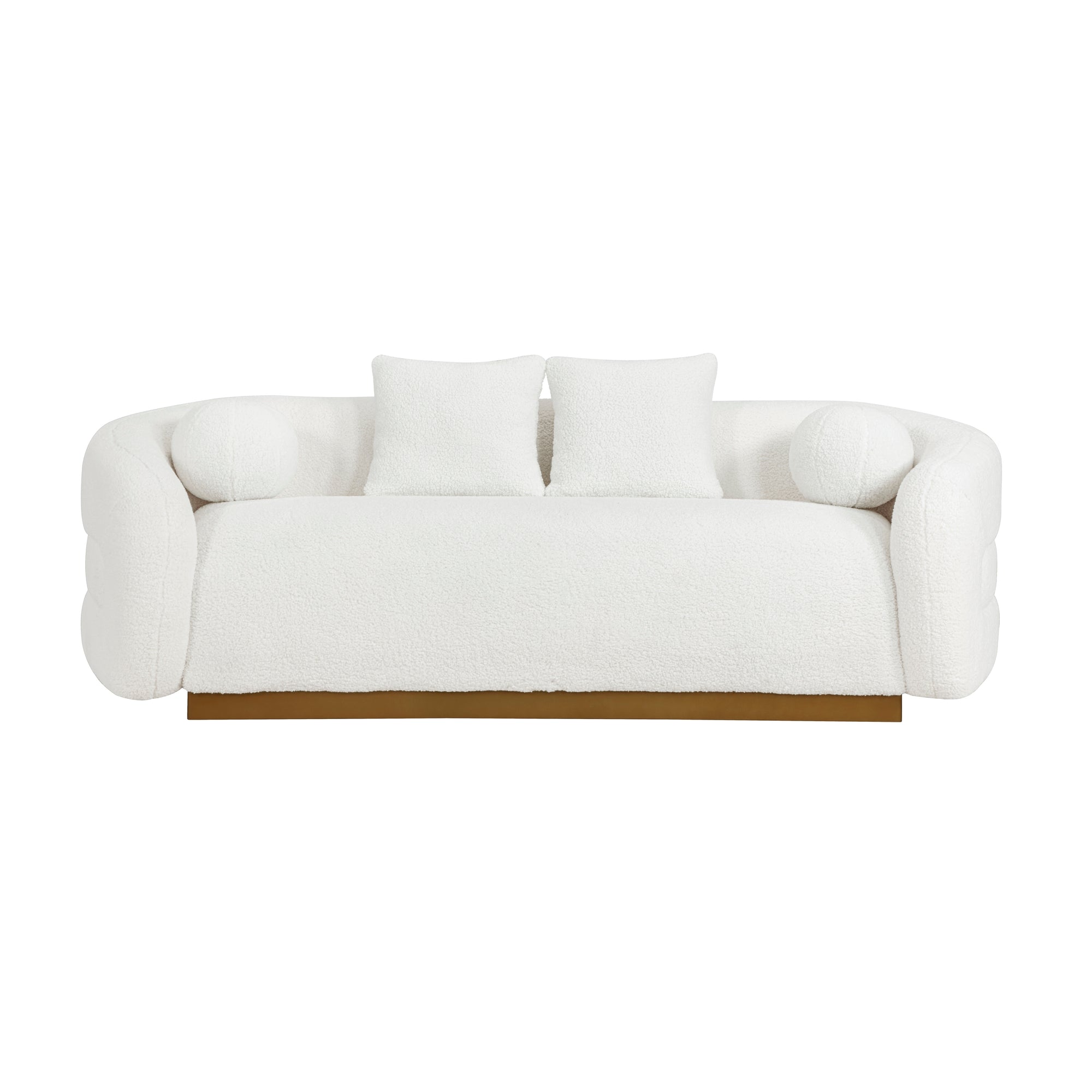 3PC SOFA SET - WHITE BOUCLE