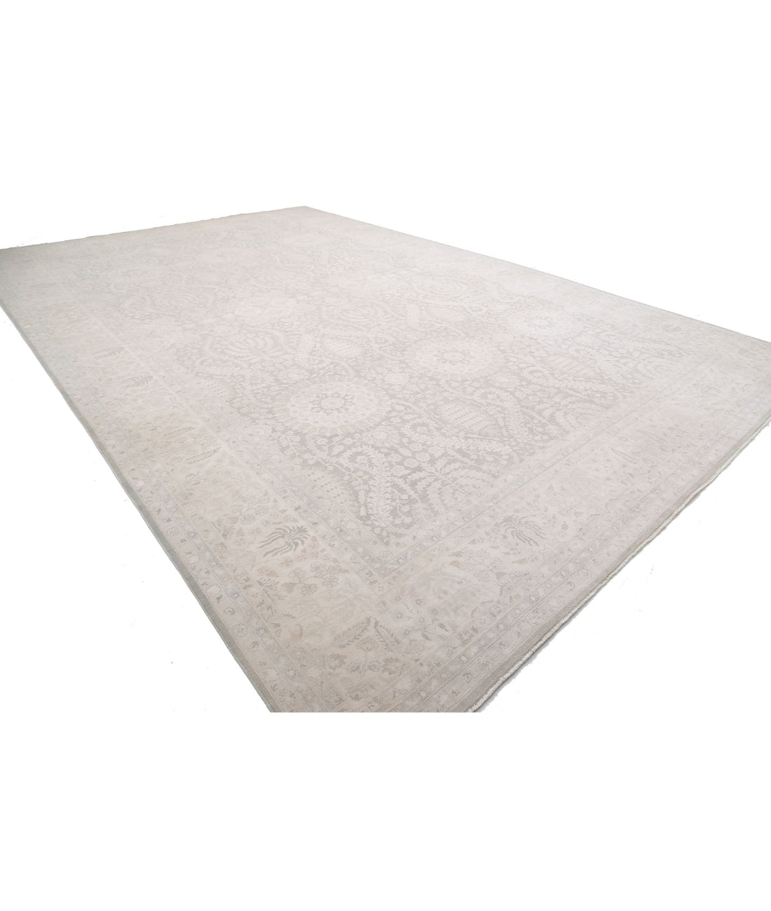 Hand Knotted Ariana Haji Jalili Wool Rug - 13'8'' x 21'3'' 13'8'' x 21'3'' (410 X 638) / Grey / Ivory