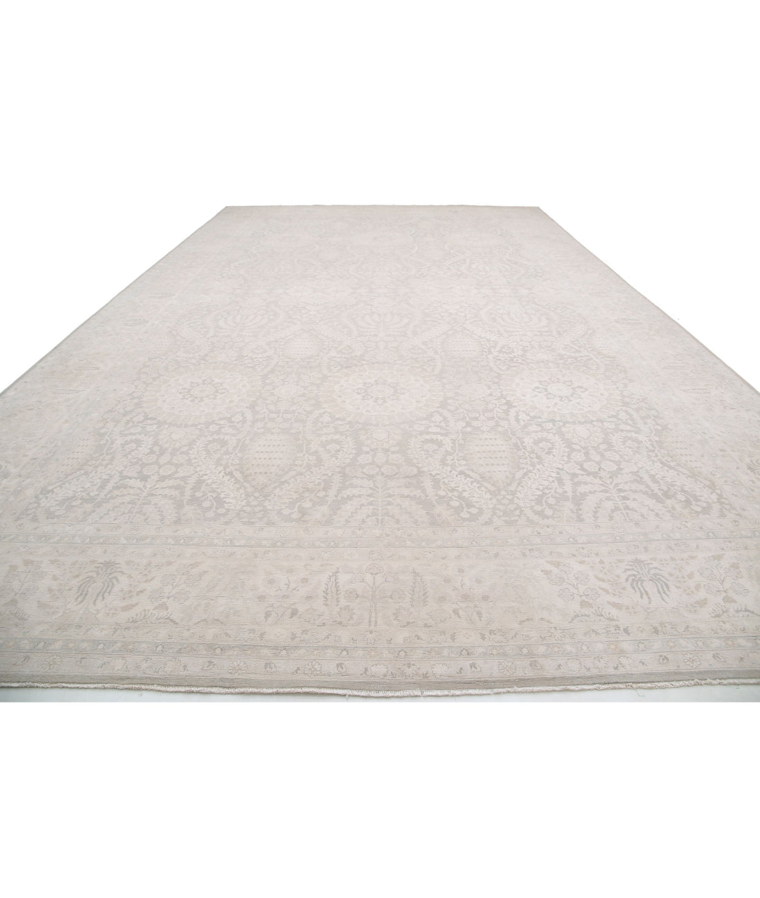 Hand Knotted Ariana Haji Jalili Wool Rug - 13'8'' x 21'3'' 13'8'' x 21'3'' (410 X 638) / Grey / Ivory