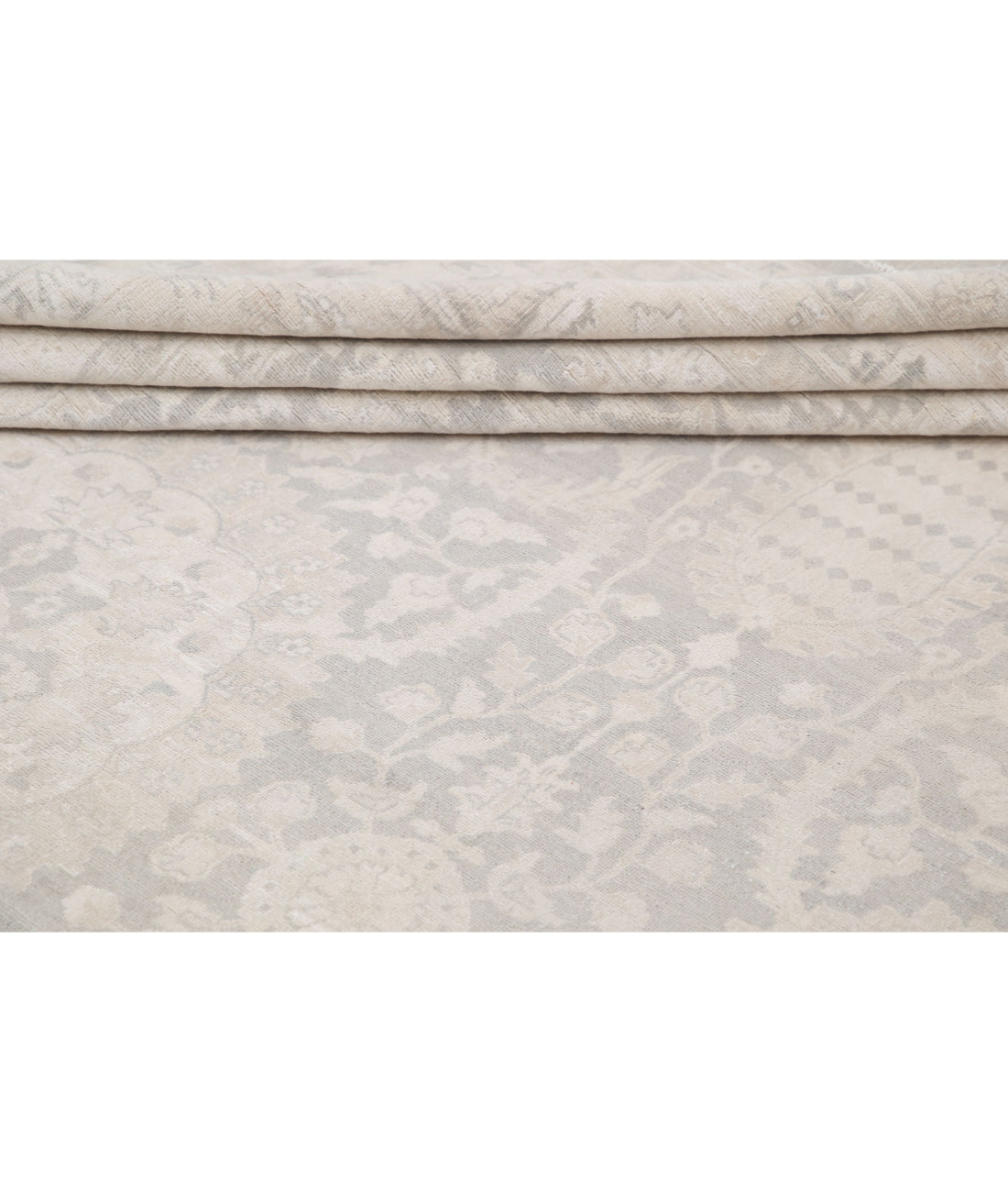 Hand Knotted Ariana Haji Jalili Wool Rug - 13'8'' x 21'3'' 13'8'' x 21'3'' (410 X 638) / Grey / Ivory