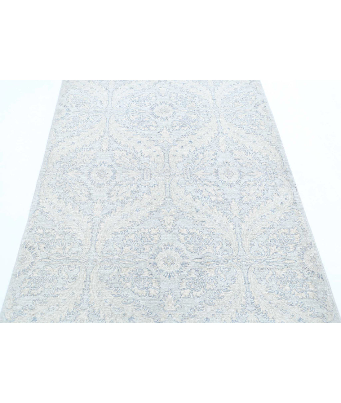 Hand Knotted Artemix Wool Rug - 4'0'' x 6'2'' 4'0'' x 6'2'' (120 X 185) / Ivory / Grey