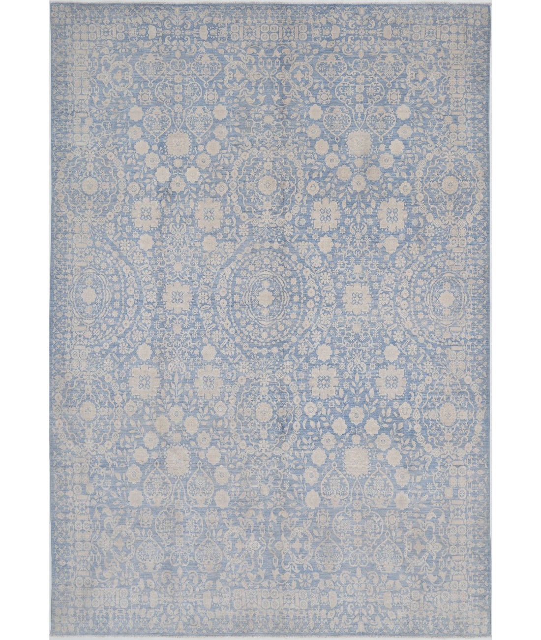 Hand Knotted Artemix Wool Rug - 8&#39;9&#39;&#39; x 13&#39;2&#39;&#39; 8&#39;9&#39;&#39; x 13&#39;2&#39;&#39; (263 X 395) / Blue / Ivory