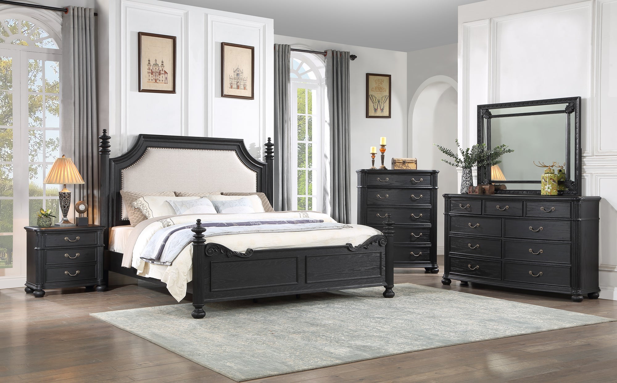 7PC ALVERMAR KING BED SET