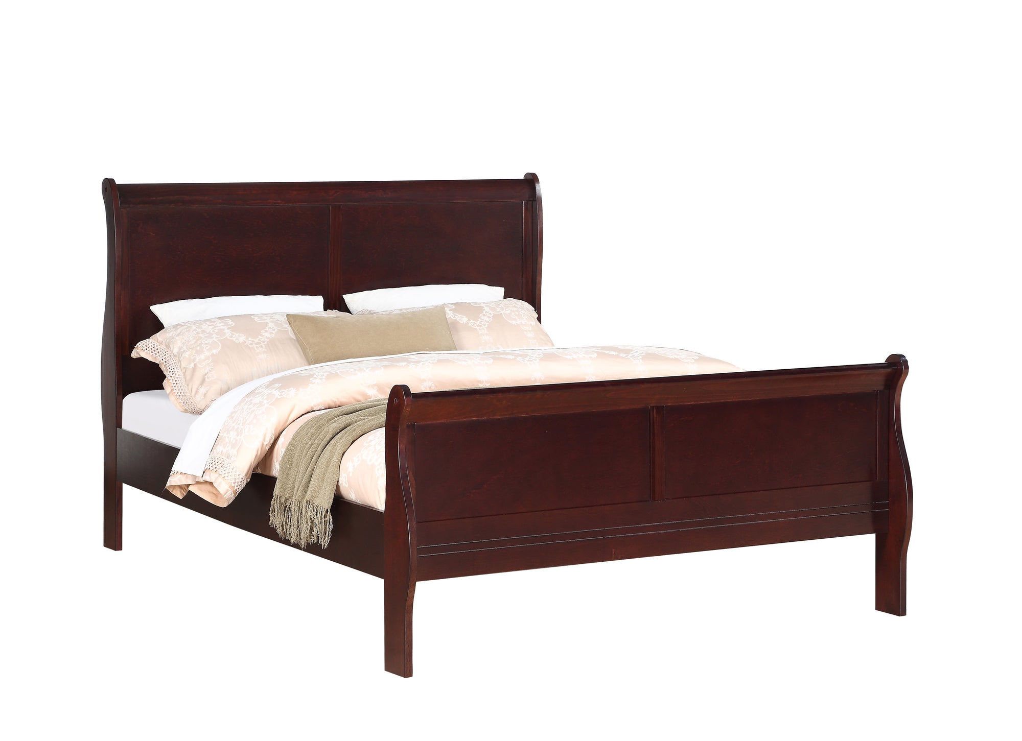 7PC PIERRE QUEEN BED SET - CHERRY