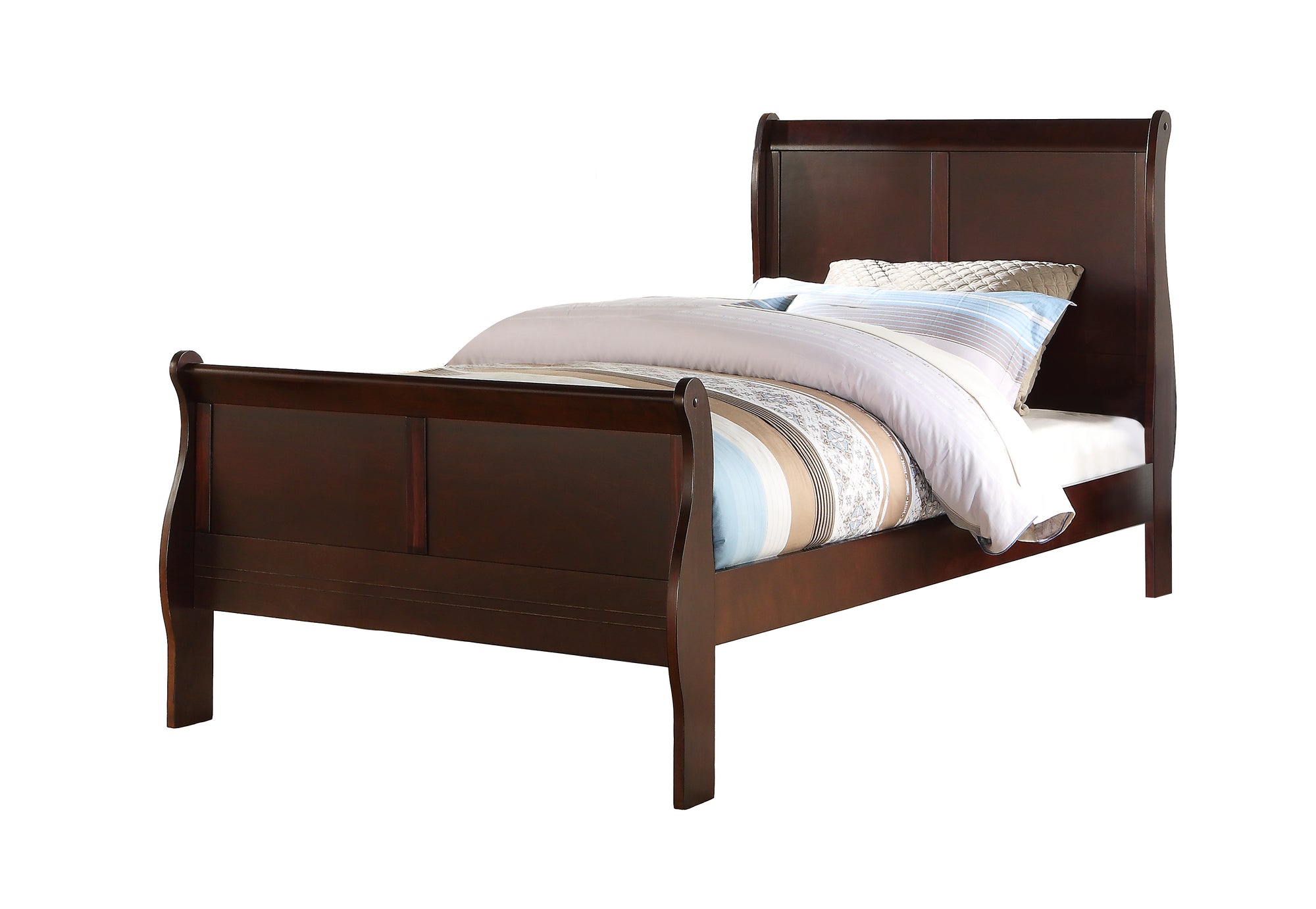 7PC PIERRE QUEEN BED SET - CHERRY