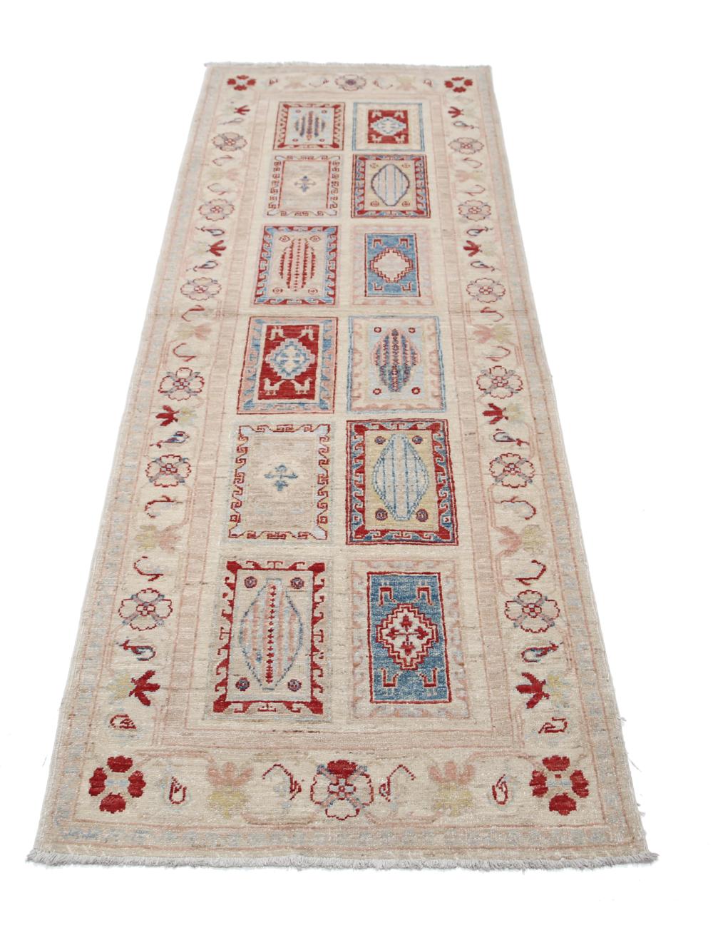 Hand Knotted Bakhtiari Wool Rug - 2'6'' x 7'1'' Arteverk Arteverk Rugs