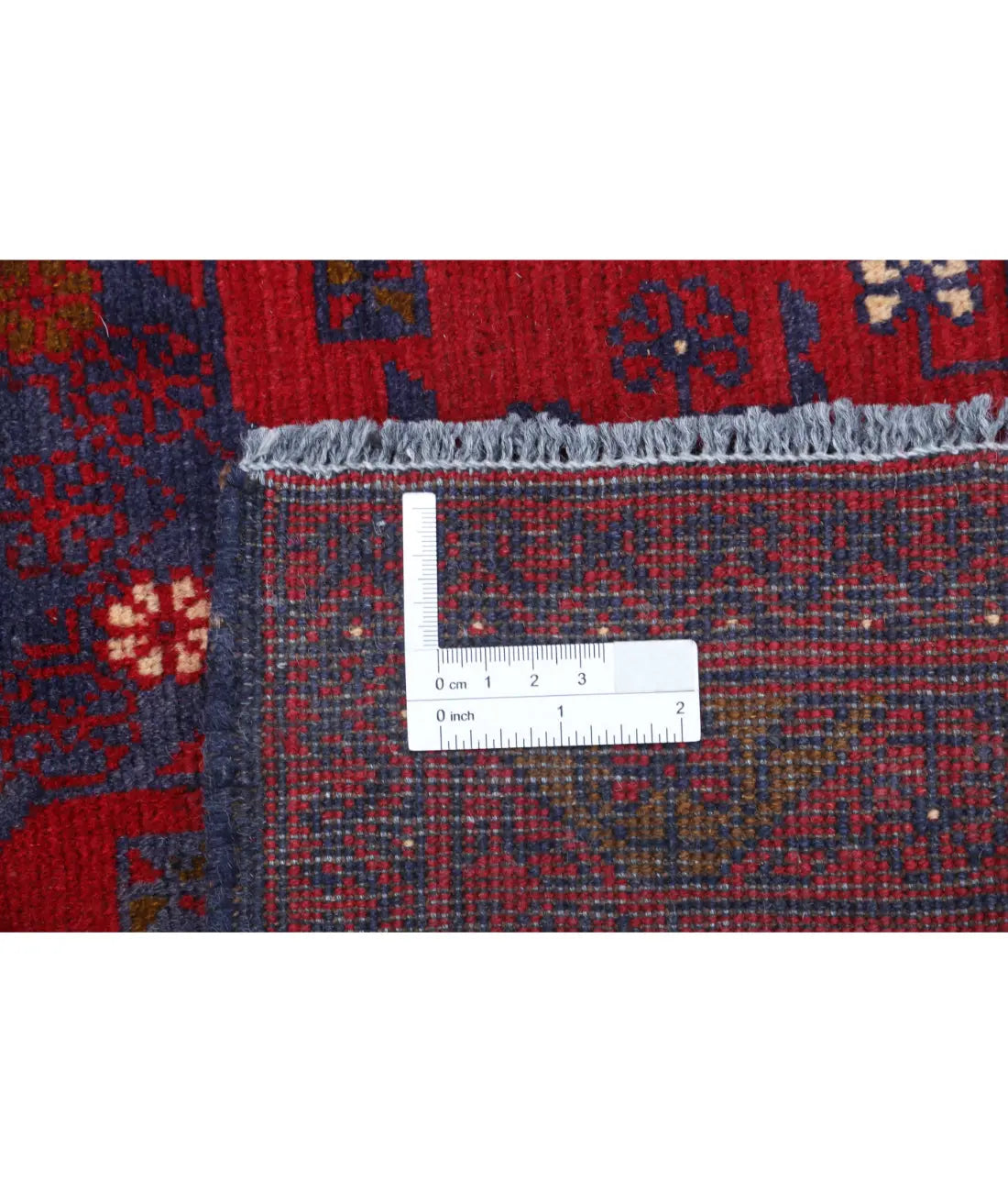 Hand Knotted Afghan Khamyab Wool Rug - 3'3'' x 4'11''