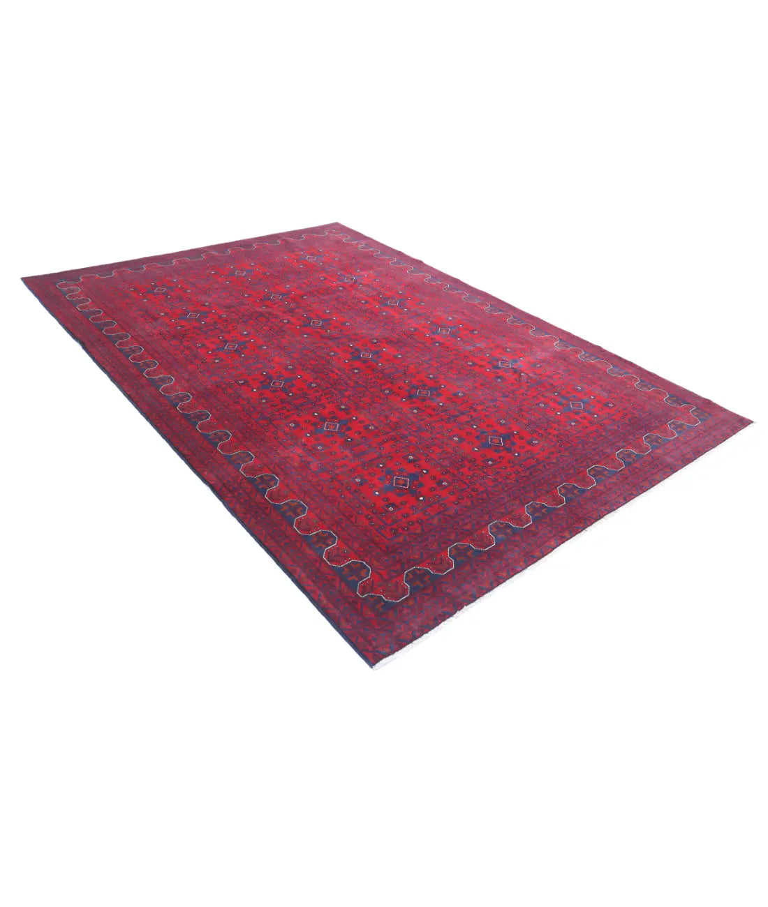 Hand Knotted Afghan Khamyab Wool Rug - 6'7'' x 9'8''