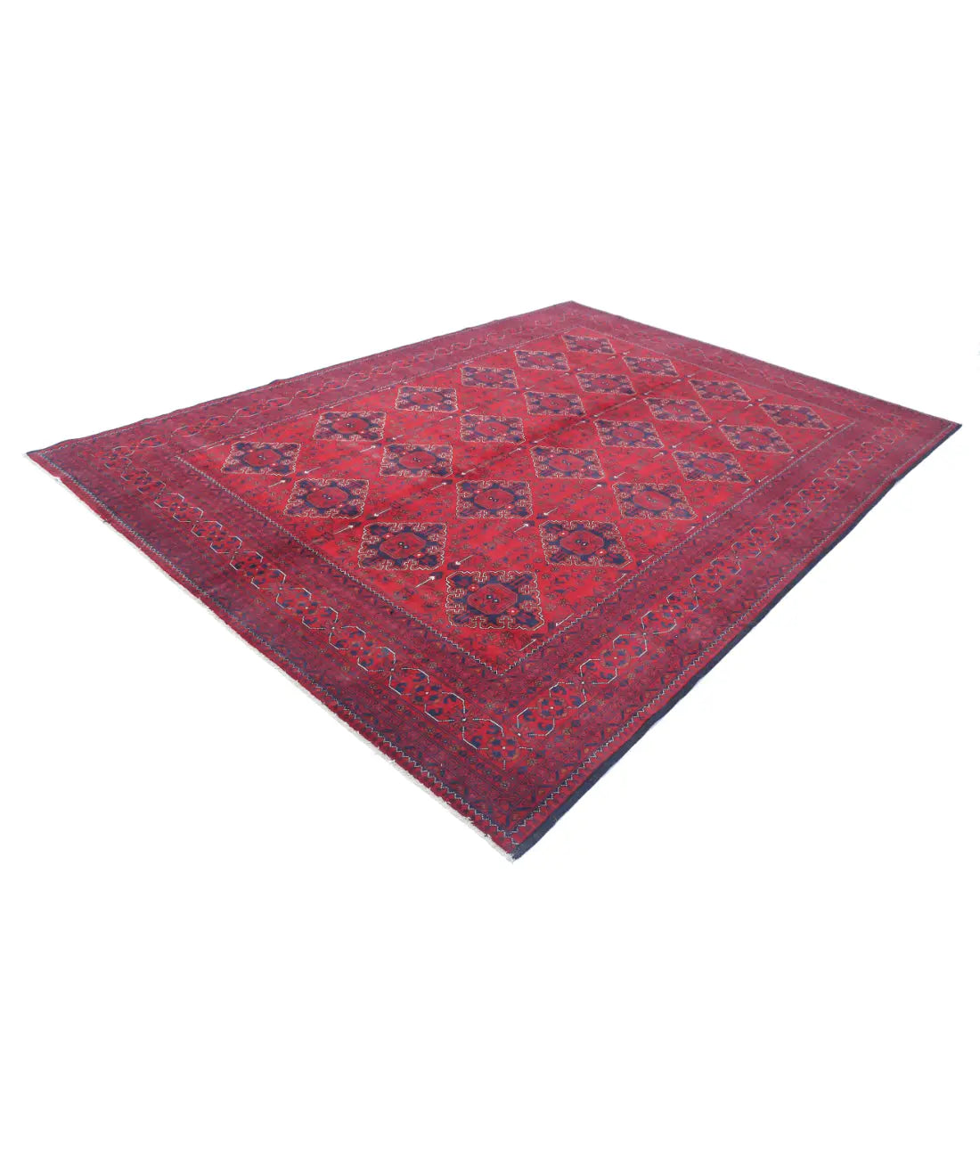 Hand Knotted Afghan Khamyab Wool Rug - 8'0'' x 11'3''