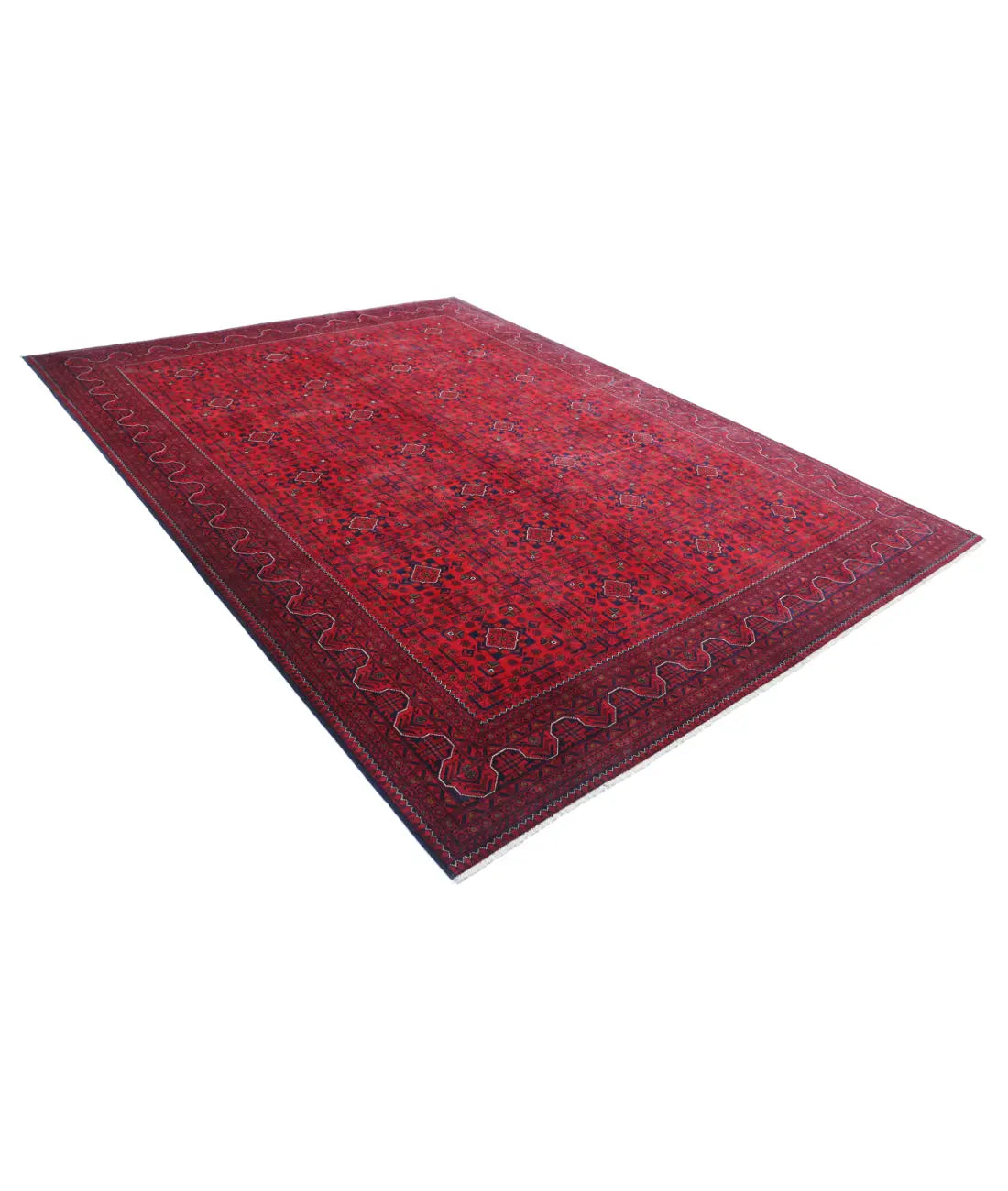 Hand Knotted Afghan Khamyab Wool Rug - 8'4'' x 11'3''