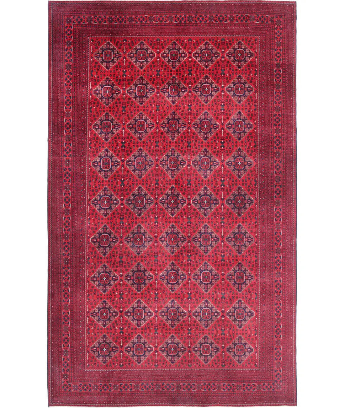 Hand Knotted Afghan Khamyab Wool Rug - 9&#39;10&#39;&#39; x 16&#39;1&#39;&#39;