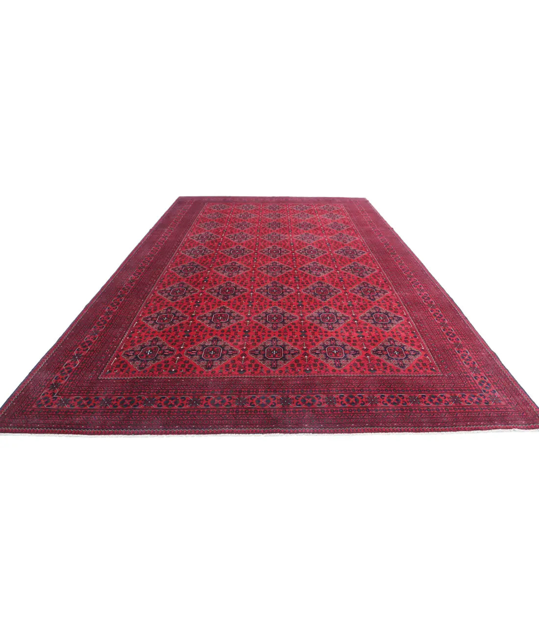 Hand Knotted Afghan Khamyab Wool Rug - 9'10'' x 16'1''