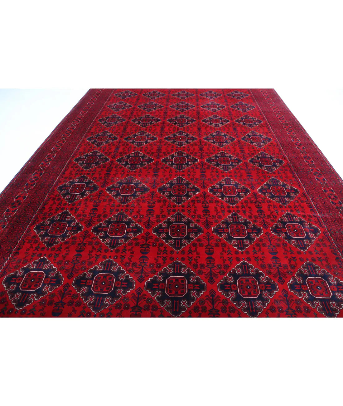 Hand Knotted Afghan Khamyab Wool Rug - 9'8'' x 15'6''