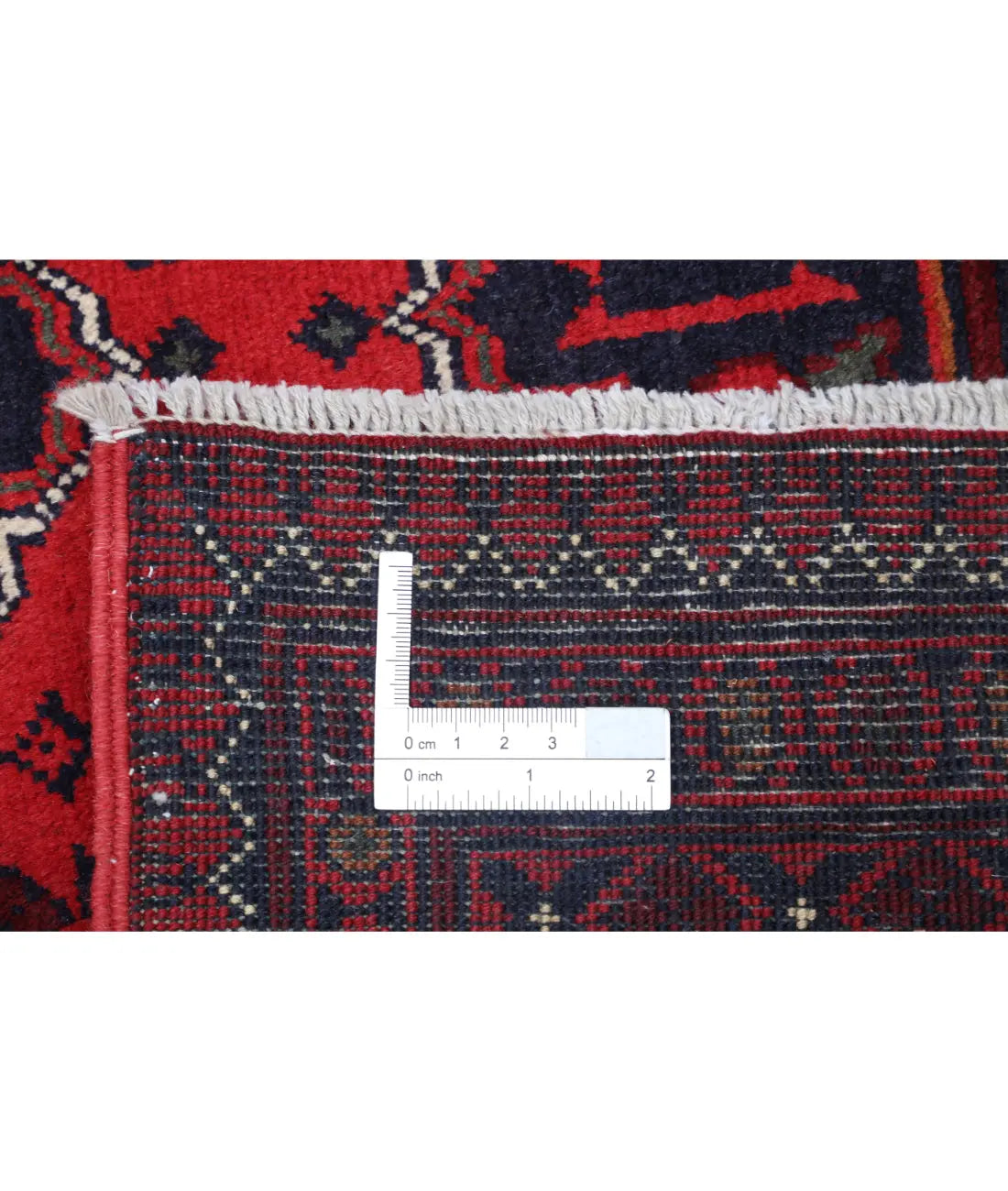 Hand Knotted Afghan Khamyab Wool Rug - 9'9'' x 13'3''