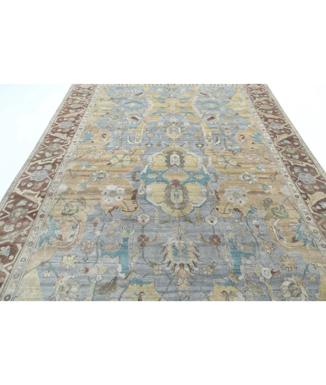 Hand Knotted Agra Polonaise Wool Rug - 8'1'' x 11'4''