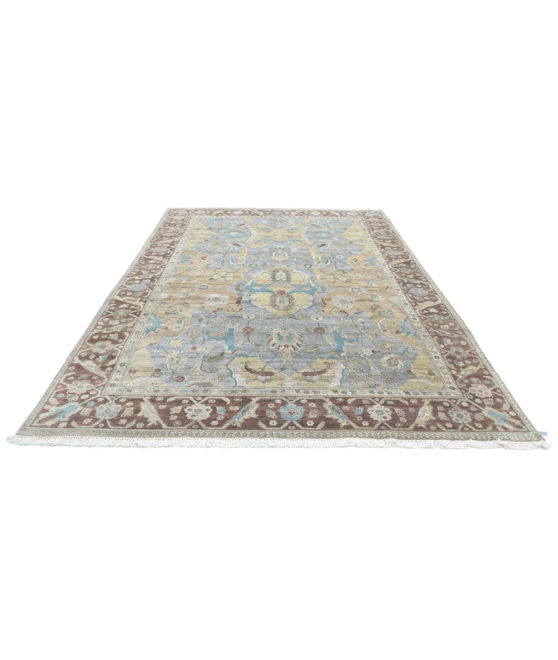 Hand Knotted Agra Polonaise Wool Rug - 8'1'' x 11'4''